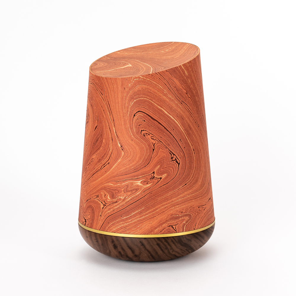 Urne MU9-N Marmoré-Holzurne terracotta-gold
