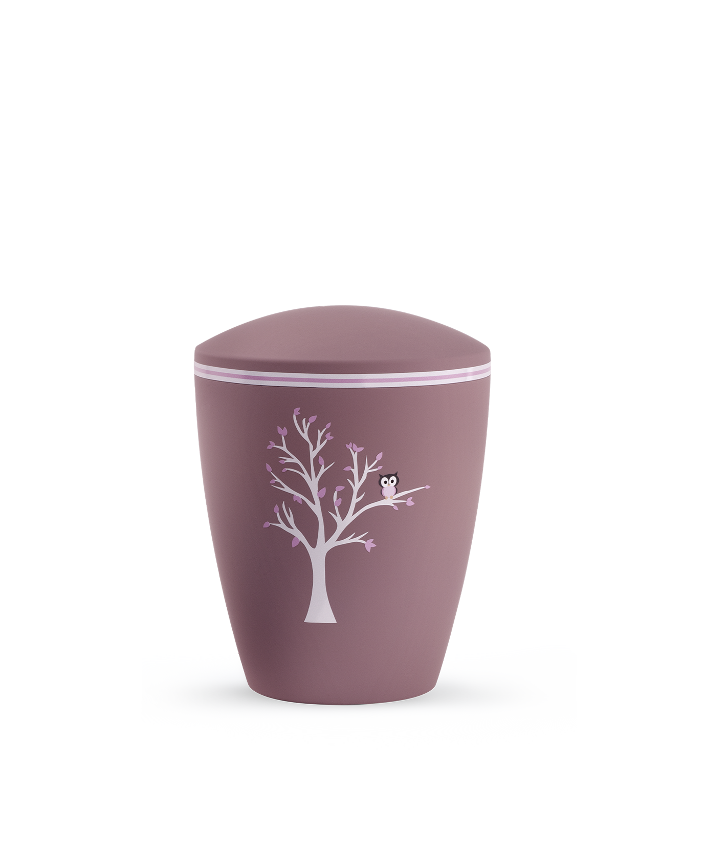 Urne 508-607 altrosa, Baum mit Eule Urne 508-607 altrosa, Baum mit Eule
