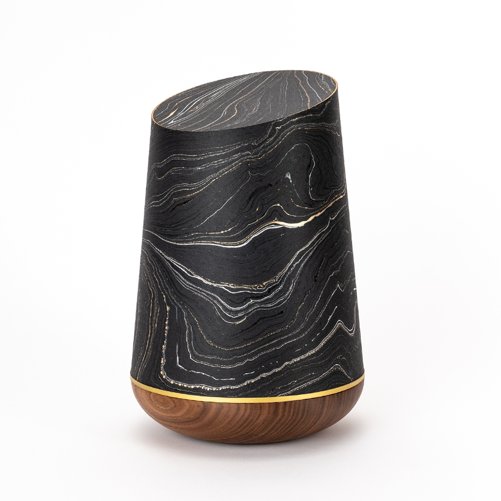 Urne MU3-N Marmoré-Holzurne ebenholz-gold Urne MU3-N Marmoré-Holzurne ebenholz-gold